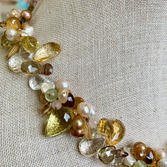 Handmade Semi-Precious Statement Necklace - Picture 4 of 6